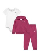 Nike 3C-3 Pc Bodysuit Pant Set Rosa