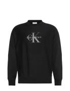Calvin Klein Jeans Ls Premium Terry Monologo Cn Swt Svart