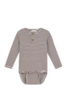 Minymo Body Ls Y/D Rib Multi/patterned