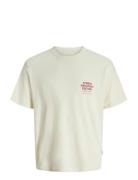 Jack & J S Jormeadows Typo Tee Ss Crew Neck Jnr Kräm