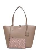 Lauren Ralph Lauren Faux Pebble Grain-Rvrsble Tote-Tte- Beige