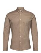 Lindbergh Yarn Dyed Oxford Superflex Shirt Beige