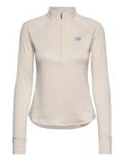 New Balance Athletics Heat Grid 1/2 Zip Beige
