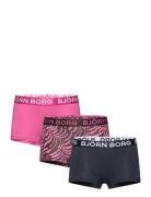 Björn Borg Cotton Stretch Boxer Shorts 3P Rosa