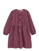 Creamie Dress Woven Stripe Rosa
