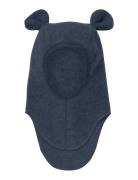Huttelihut Balaclava Ears Wool Fleece Marinblå