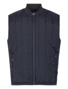 Lindbergh Quilted Waistcoat Marinblå