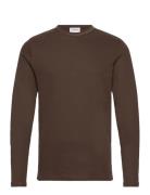 Lindbergh Basic O-Neck Tee L/S Brun