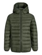 Jack & J S Jjebradley Light Puffer Hood Jnr Khaki Green
