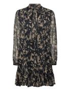 French Connection Hallie Crinkle Chiffon Dress Svart