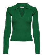 Monki Knitted Collar Top Grön