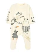 Boboli Velour Play Suit For Baby -Bci Kräm
