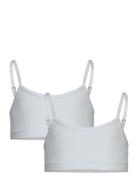Mango Cotton Bandeau Bra Blå