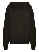 Weekday Off Shoulder Sweater Brun