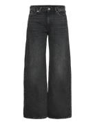 Weekday Paz Mid Rise Loose Wide Leg Jeans Svart