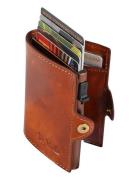 Tony Perotti Furbo Carbon Cardholder W/ Banknote Pocket Brun