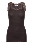 Rosemunde Rwburlington Wool Sl Lace Top Brun