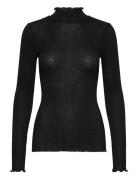 Rosemunde Rwboston Lurex Ls T-Neck T-Shirt Svart