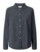 STUDIO FEDER Petra Shirt - Cotton Marinblå