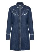 Wrangler Piped Shirt Dress Blå