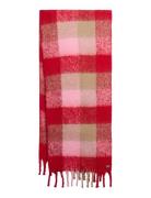 Superdry Check Patterned Scarf Röd