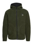 H2O Langli Hooded Pile Jacket Khaki Green