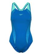 Speedo Womens Placement Laneback 1 Pc Blå
