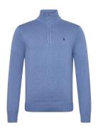 Polo Ralph Lauren Cotton Quarter-Zip Sweater Blå
