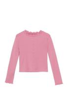 Creamie T-Shirt Ls Rib Rosa