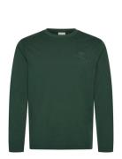 GANT Reg Tonal Shield Ls T-Shirt Grön