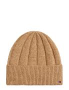 Tommy Hilfiger Th Flag Fluffy Beanie Beige