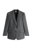 Tommy Hilfiger Pinstripe Relaxed Blazer Grå