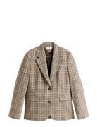 Tommy Hilfiger Core Check Reg Straight Blazer Beige