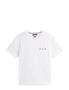 Tommy Hilfiger Small Crest Outline Tee Vit
