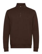 Polo Ralph Lauren Double-Knit Mesh Quarter-Zip Pullover Brun