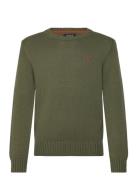 Ralph Lauren Kids Cotton Crewneck Sweater Khaki Green