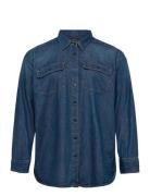 Lauren Women Denim Shirt Blå