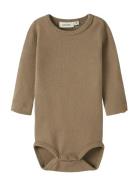 Lil'Atelier Nbmthoro Leo Ls Slim Body Lil Brun