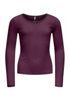 Kids Only Kogsofia L/S Bow Top Jrs Lila