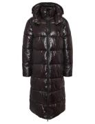 NOISY MAY Nmallie X-Long Shiny Puffer Dd Svart