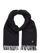 Lyle & Scott Plain Lambswool Scarf Svart