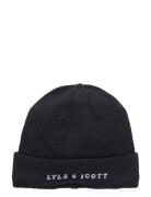 Lyle & Scott Script Beanie Marinblå