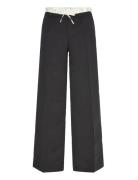 Monki Pull On Suiting Trousers Svart