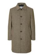Selected Slharchive Wool Blend Car Coat Brun