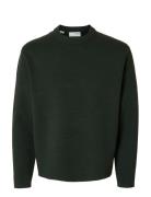 Selected Slhteller Fn Relaxed Crew Neck Noos Khaki Green
