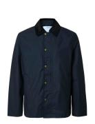 Selected Slhwalter Waxed Cotton 2.0 Jkt Noos Marinblå