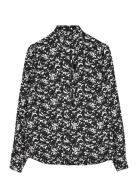 Lexington Clothing Printed Frill Blouse Vit