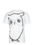 Knowledge Cotton Apparel Big Owl Print Tee - Gots/Vegan Vit