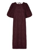 Noella N-Pastis Long Dress Burgundy