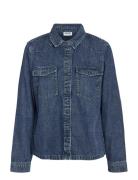NOISY MAY Nmnew Signe L/S Denim Shirt Vi002Mb Noos Blå